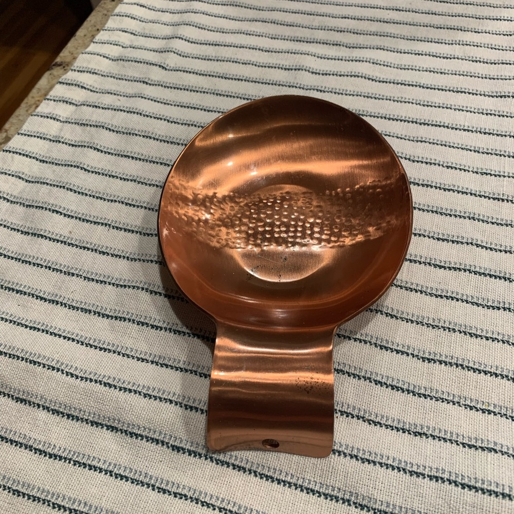 Textured Copper Spoon Rest - Picture 2 of 4